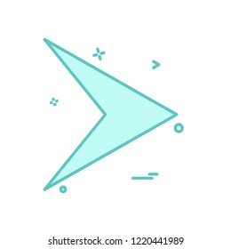 Right arrow icon design vector