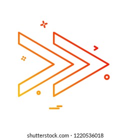 Right arrow icon design vector