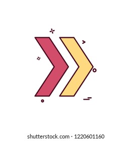 Right arrow icon design vector