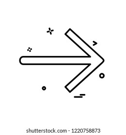 Right arrow icon design vector