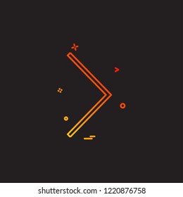 Right arrow icon design vector