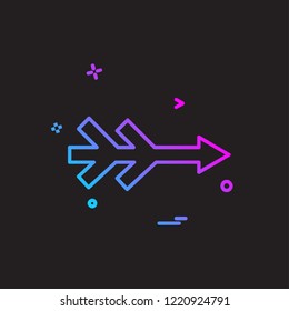 Right arrow icon design vector