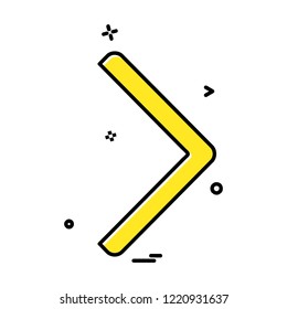 Right arrow icon design vector