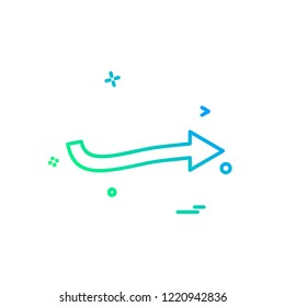 Right arrow icon design vector