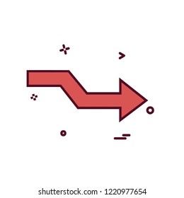 Right arrow icon design vector