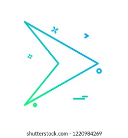 Right arrow icon design vector