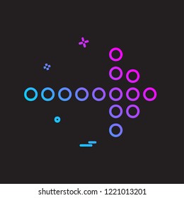 Right arrow icon design vector