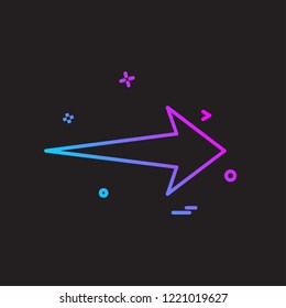 Right arrow icon design vector