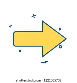 Right arrow icon design vector