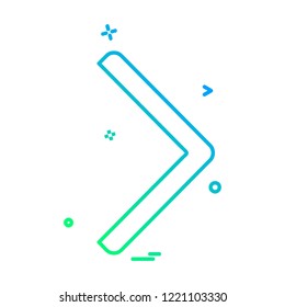 Right arrow icon design vector