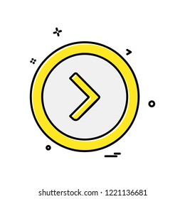 Right arrow icon design vector