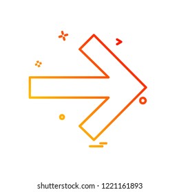 Right arrow icon design vector