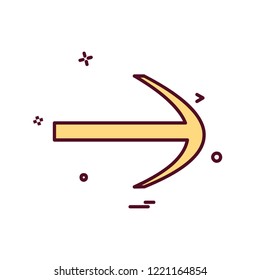 Right arrow icon design vector