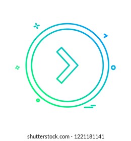 Right arrow icon design vector