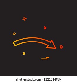 Right arrow icon design vector