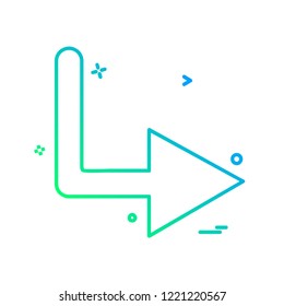 Right arrow icon design vector