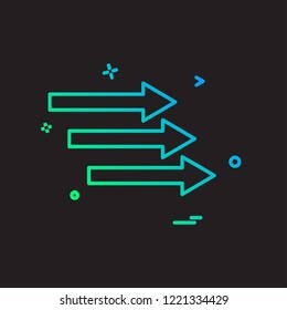Right arrow icon design vector