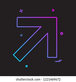 Right arrow icon design vector