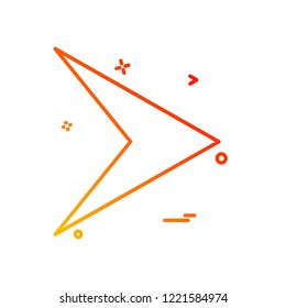 Right arrow icon design vector