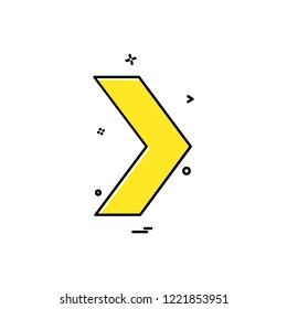 Right arrow icon design vector