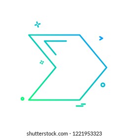 Right arrow icon design vector