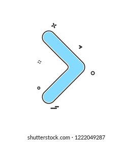 Right arrow icon design vector