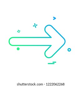 Right arrow icon design vector