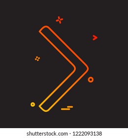 Right arrow icon design vector