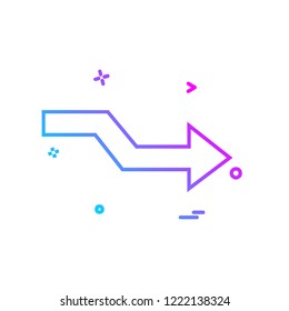 Right arrow icon design vector