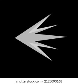 Right arrow icon with fast speed effect. Vector illustration designed for modern abstraction with symbols of speed, hurry, progress, energy. Fast right arrow movement symbol on a white background.