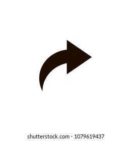 right arrow icon. flat design