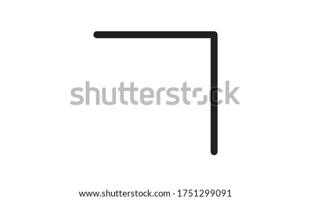up right arrow icon flat style vector illustration.
