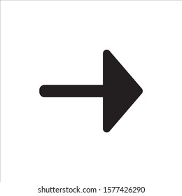 Right arrow icon flat trendy on white background