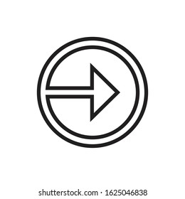 Right Arrow Icon for Graphic Design Projects
