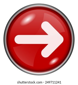 Right arrow icon. Internet button on white background. 