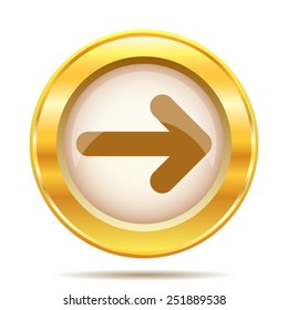Right arrow icon. Internet button on white background. EPS10 vector. 