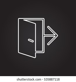 Right arrow icon. Internet button on black background.

