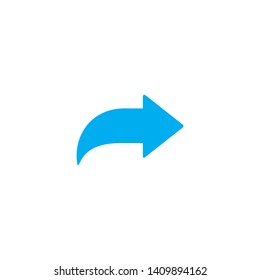 Right arrow icon isolated on white background