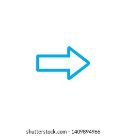 Right arrow icon isolated on white background