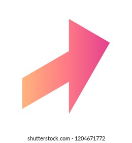 To right arrow icon. Isometric of to right arrow vector icon for web design isolated on white background