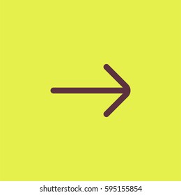 Right arrow icon. Navigation vector