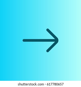 Right arrow icon. Navigation vector