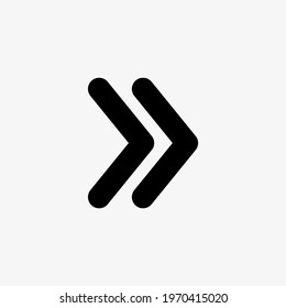 Right arrow icon. Next page, forward multimedia button symbol for website and mobile app UI design.