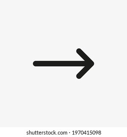 Right arrow icon. Next page, forward multimedia button symbol for website and mobile app UI design.