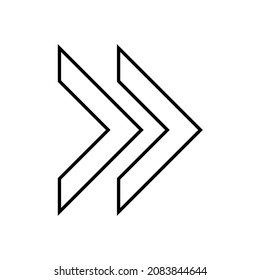 Right arrow icon. Next icon sign symbol in trendy flat style. Right arrow vector icon illustration isolated on white background