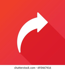 Right arrow icon. Next sign. Forward direction symbol. Vector