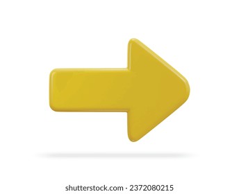 right arrow icon on 3d rendering vector illustration
