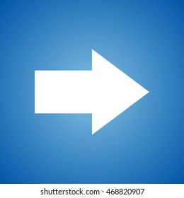 Right Arrow Icon on blue color.