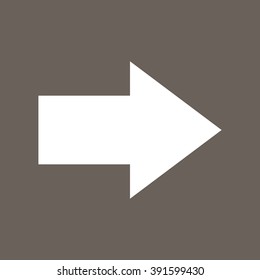 Right Arrow Icon on Dark Gray Color. Eps-10.