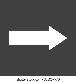 Right Arrow Icon on Gray Background